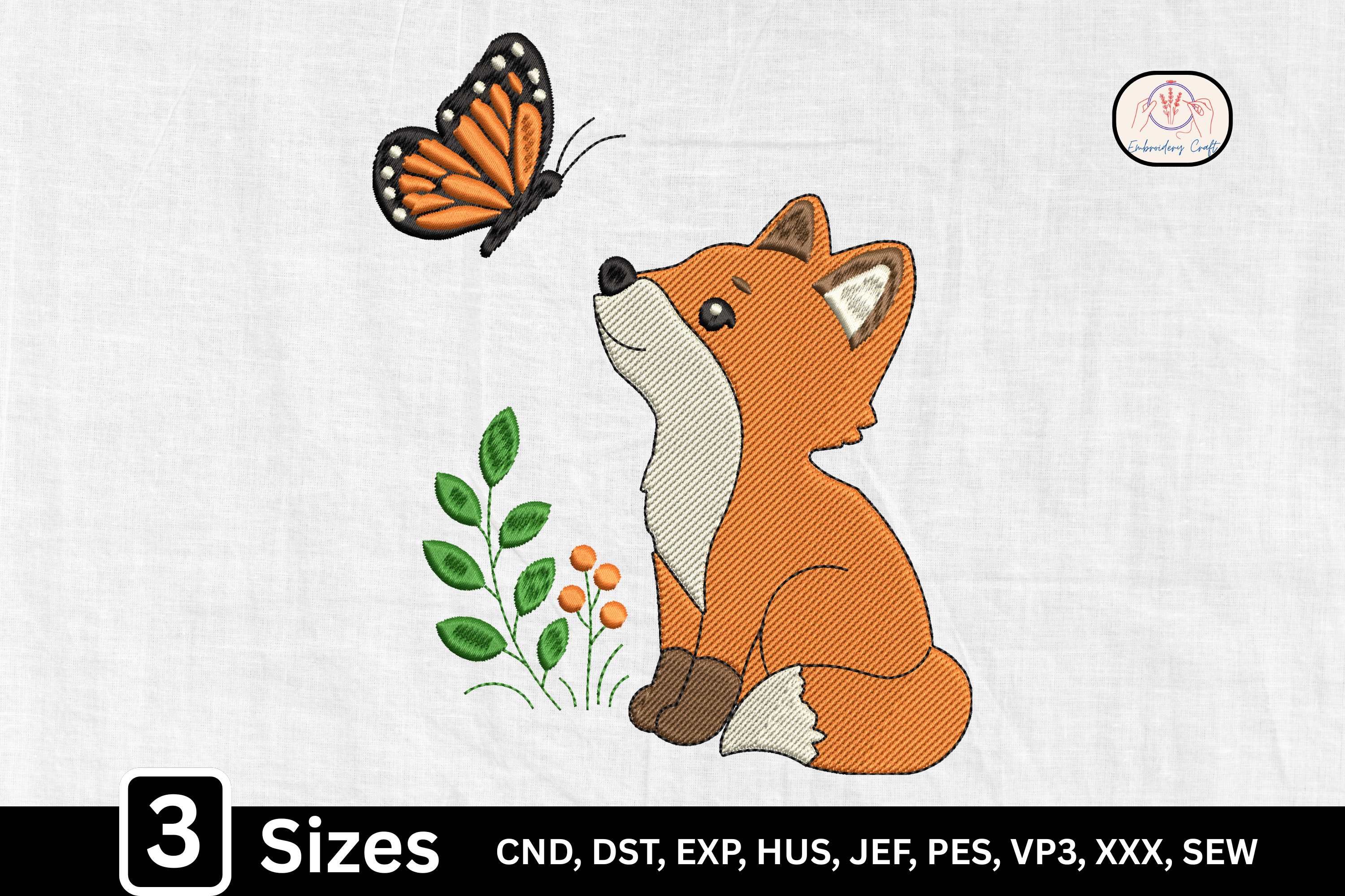 Woodland Animal Butterfly Fox
