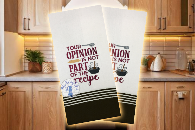 Your Opinion is Not Part of the Recipe
