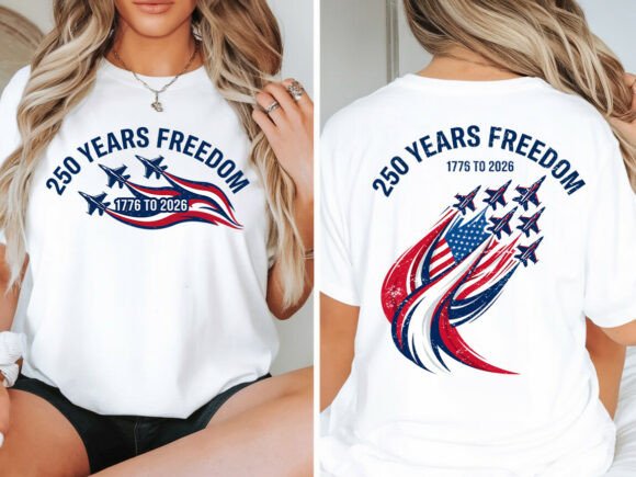 250 Years Freedom USA 4th of July PNG Grafik T-shirt Designs Von Razia Sultana