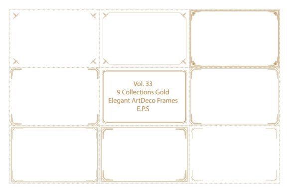 9 Elegant Gold Art Deco Frame Vol. 33