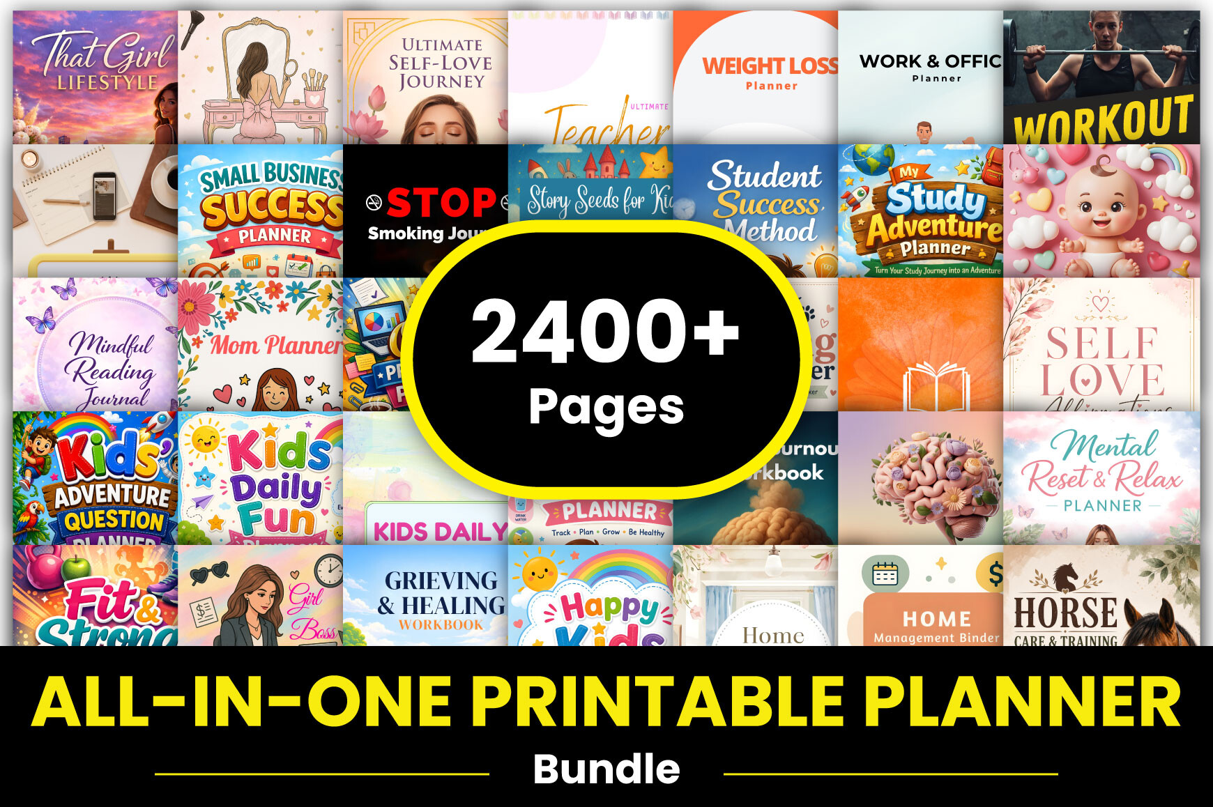 All-in-One Printable Planner Bundle