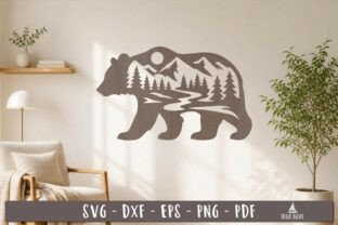 Bear Forest SVG Laser Cut desig