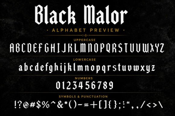 Black Malor Font - Preview 1