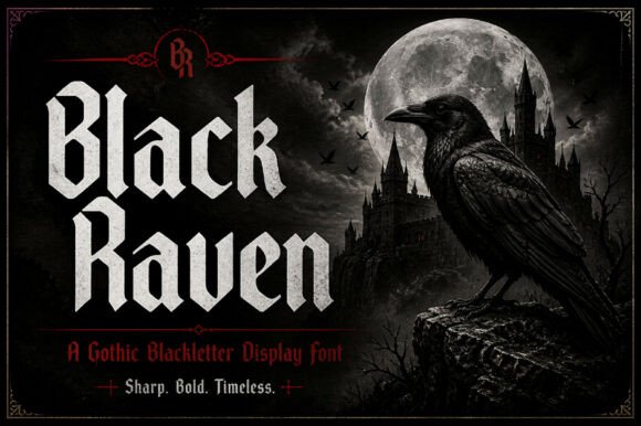 Black Raven Font - Preview 1