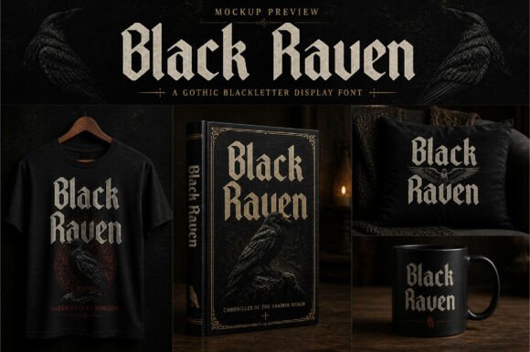 Black Raven Font - Preview 2
