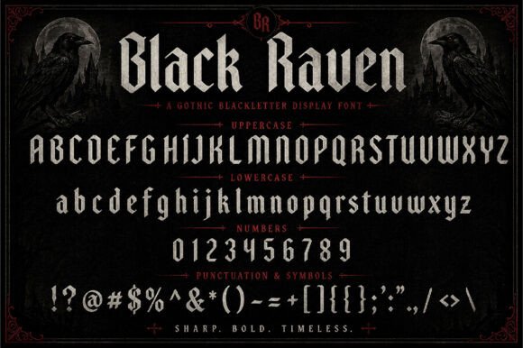 Black Raven Font - Preview 3