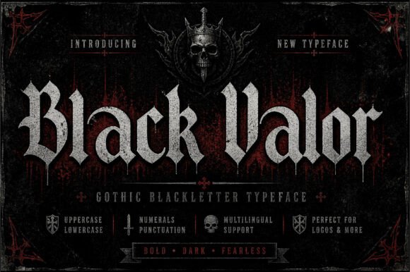 Black Valor Blackletter Font By Wow Magic