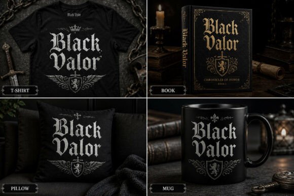 Black Valor Font - Preview 1