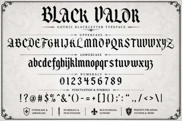 Black Valor Font - Preview 2