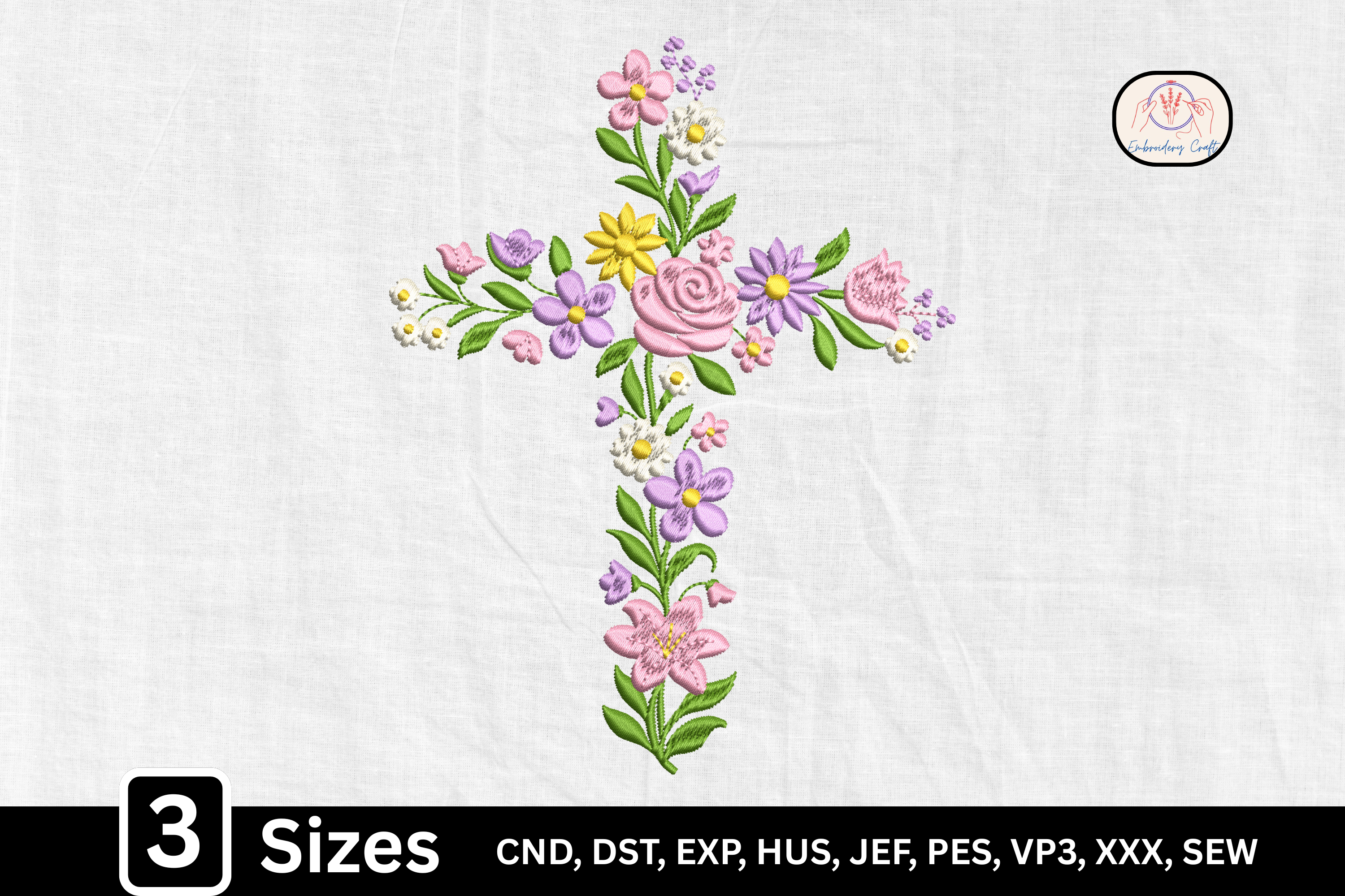 Christian Religious Floral Cross