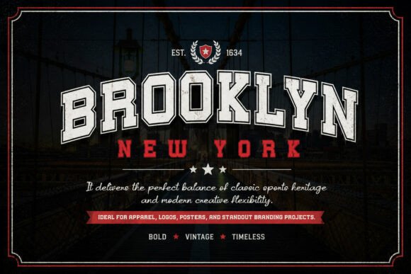 College Crest Font - Preview 1