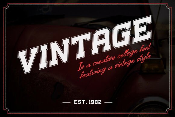 College Crest Font - Preview 5