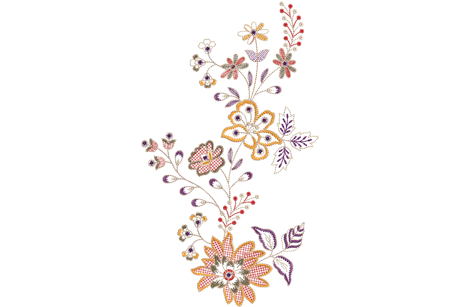 Creative Flower Embroidery Design
