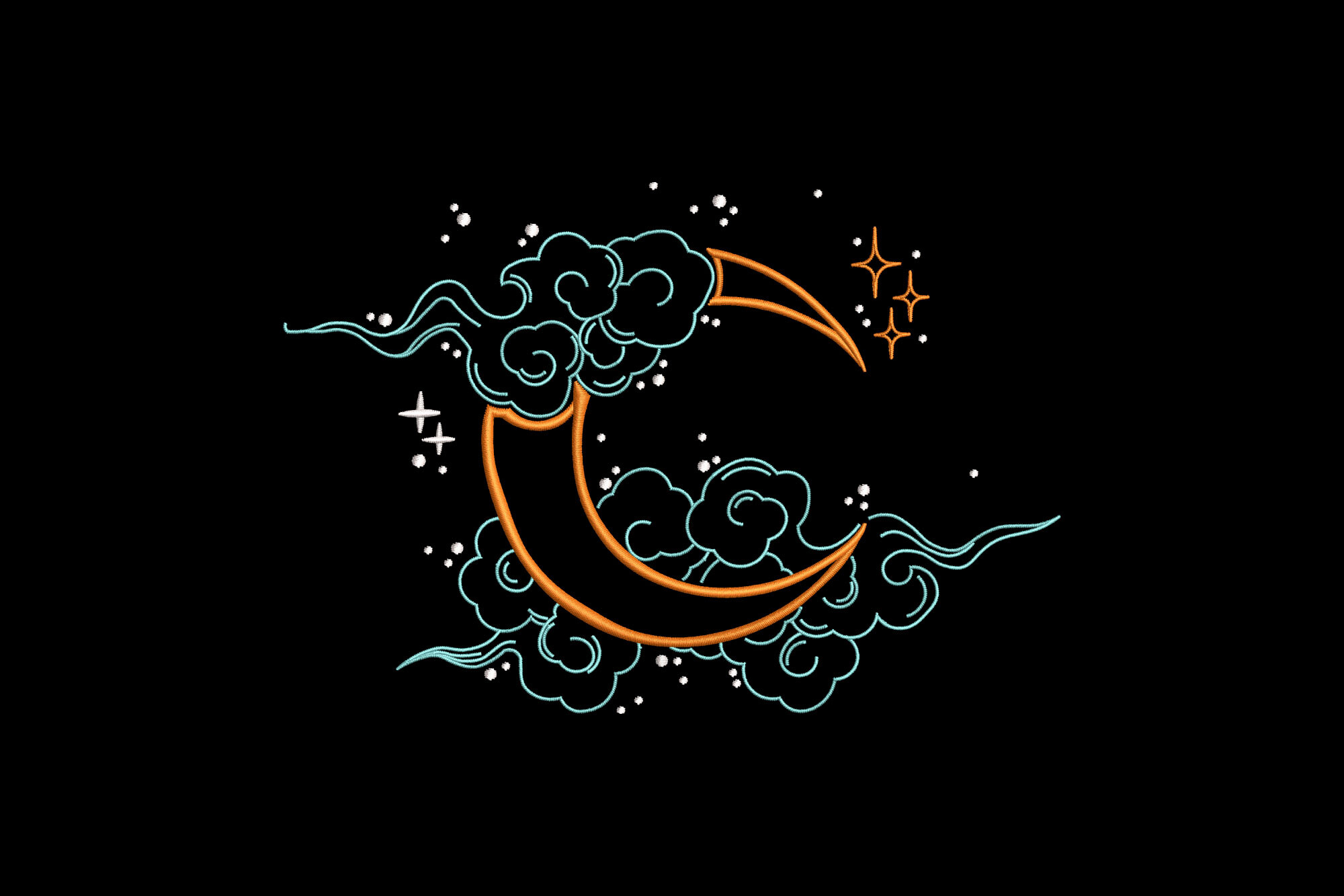 Crescent Moon and Cloud