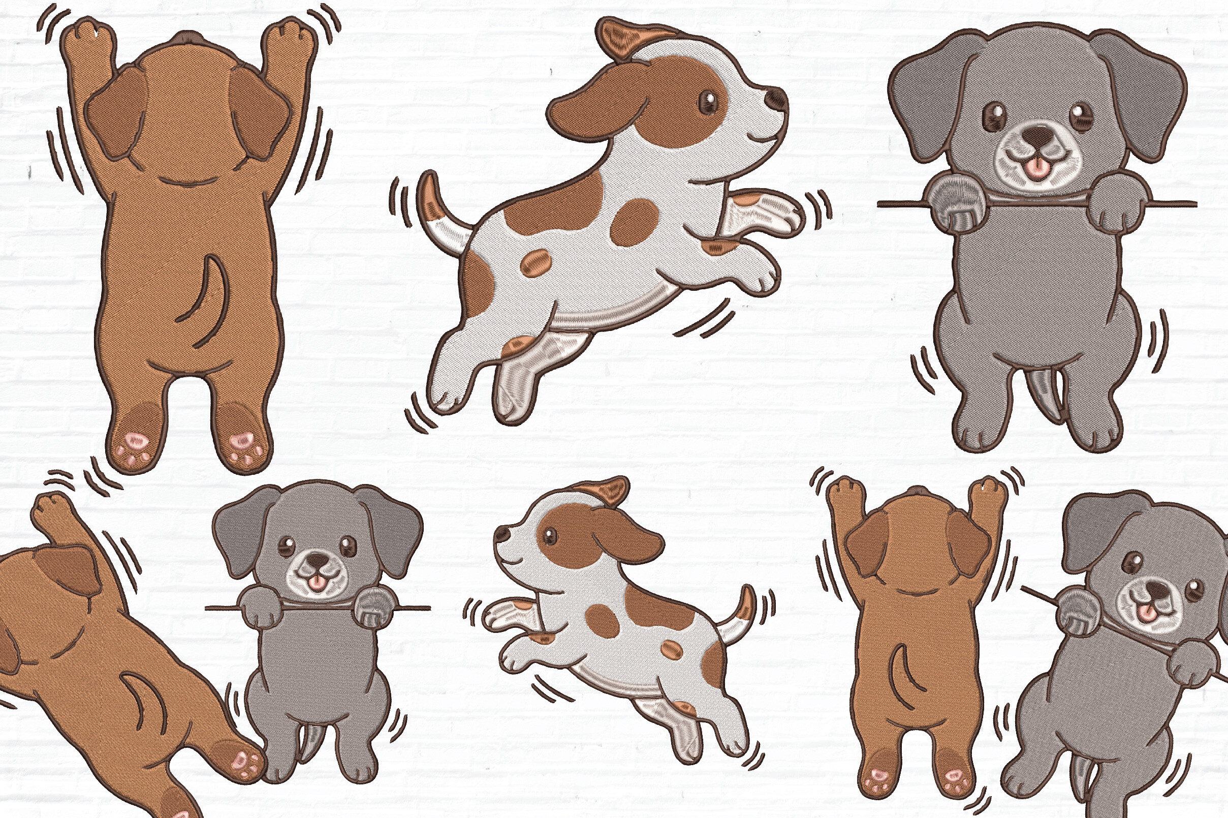 Cute Dog Embroidery Design