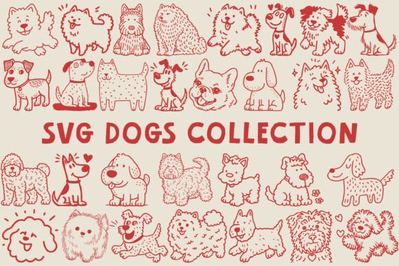 cute dog svg bundle 30 svg png dogs kawaii chibi cricut stickers tees
