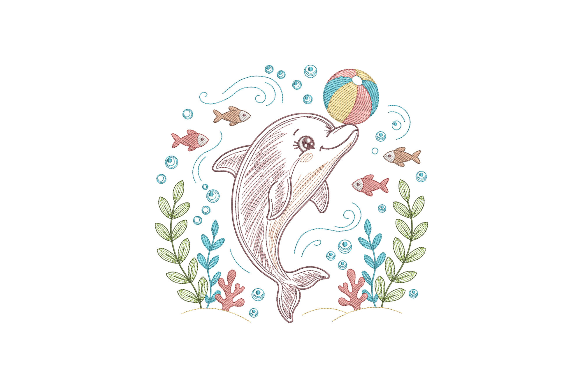 Cute Dolphin Playing with a Beach Ball