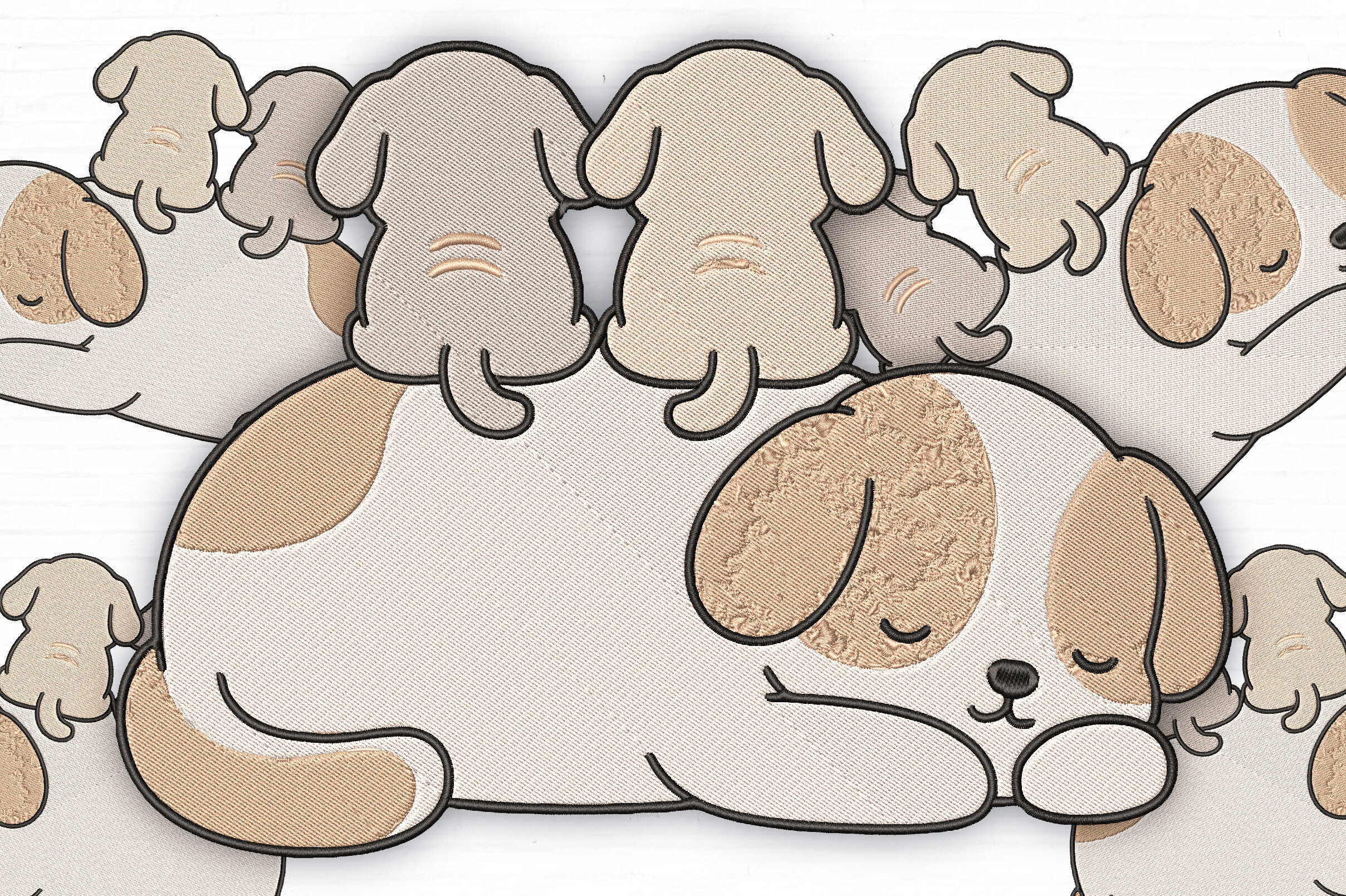 Cute Puppy Embroidery Design