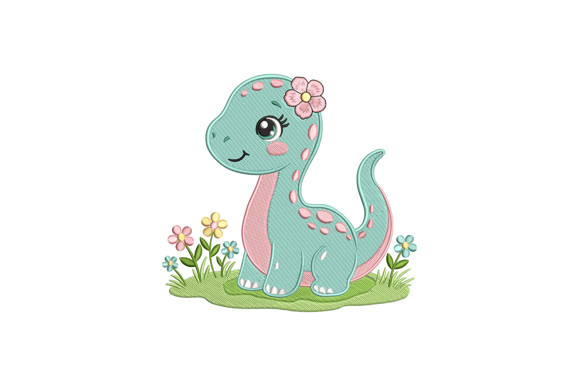 Dinosaur with a Flower