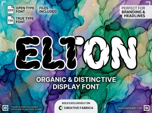 Elton Font PNG with transparent background - Preview 1