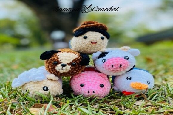 Farm Animals Crochet Pattern Set 1