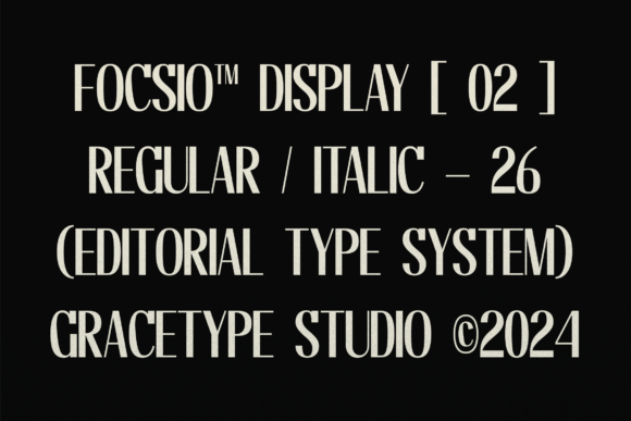 Focsio Font font preview - 1