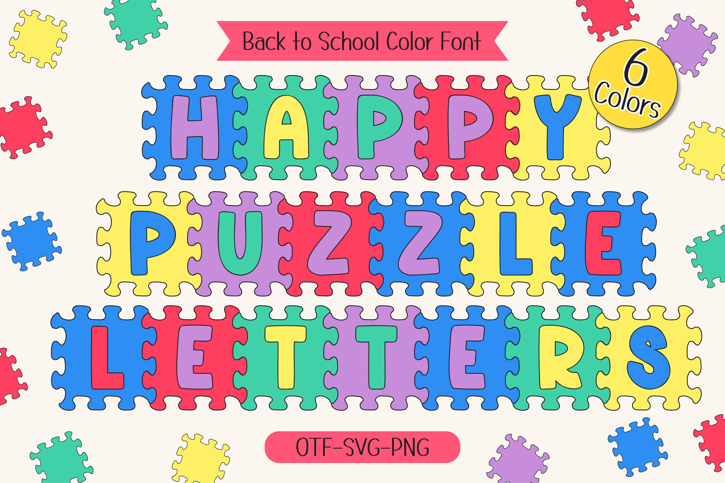 Happy Puzzle Font by Issie_Studio · Creative Fabrica