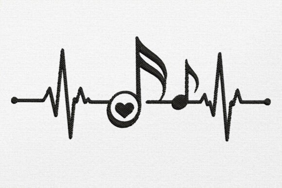 "Heartbeat” is a Free Modern Machine Embroidery Design designed by ABdesignStore from Creative Fabrica!