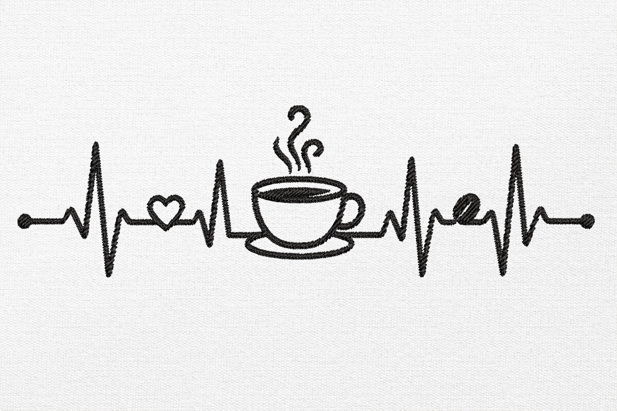 Heartbeat Embroidery Design