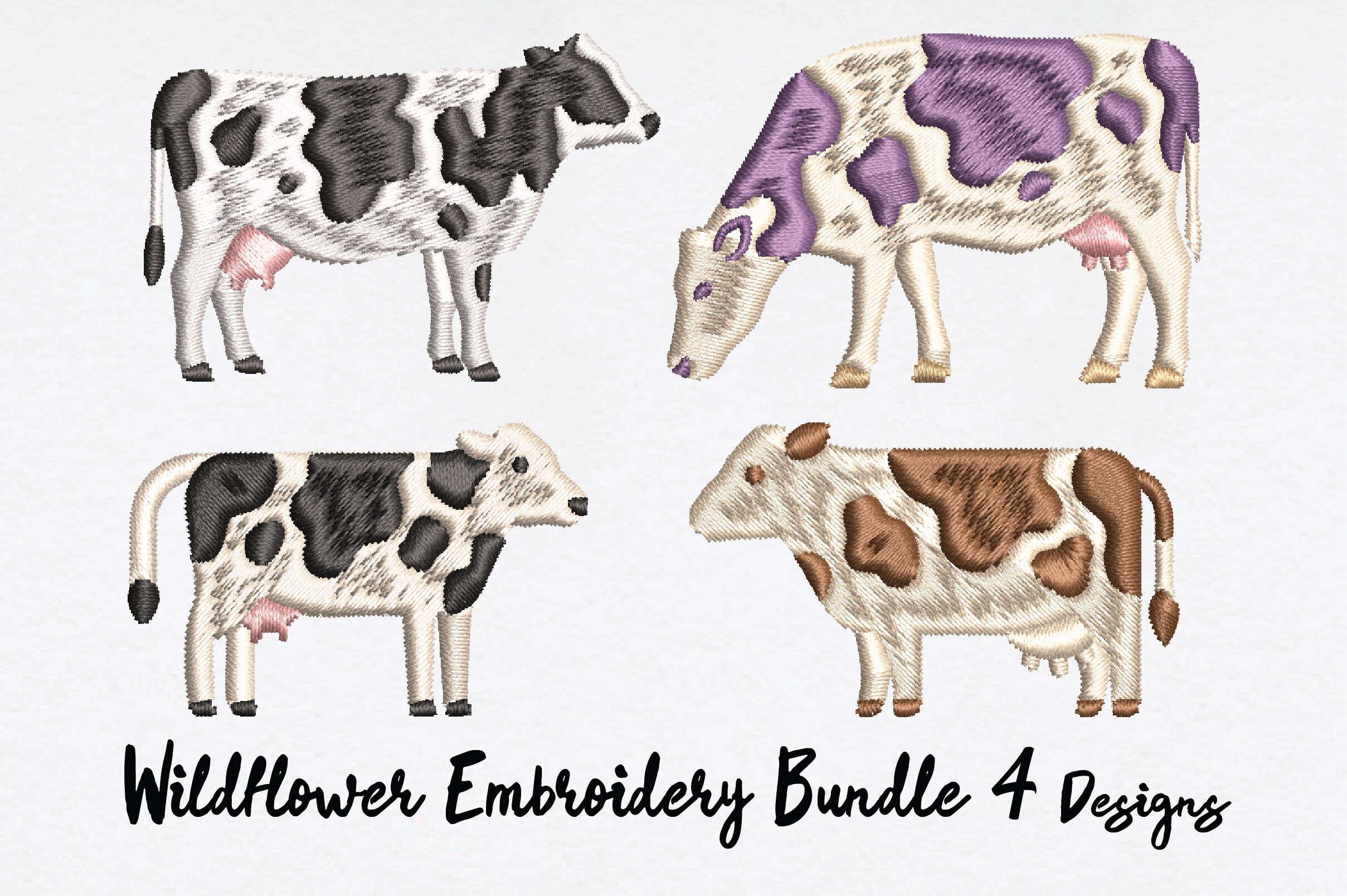 Holstein Cow Embroidery