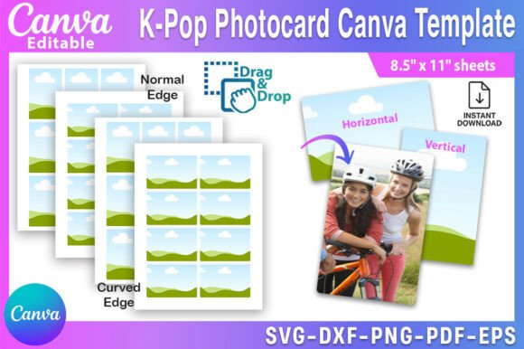 K-Pop Photocard Canva Template Bundle |