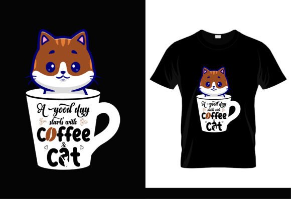 Kawaii Cat In Coffee Mug Cute Svg Graphics