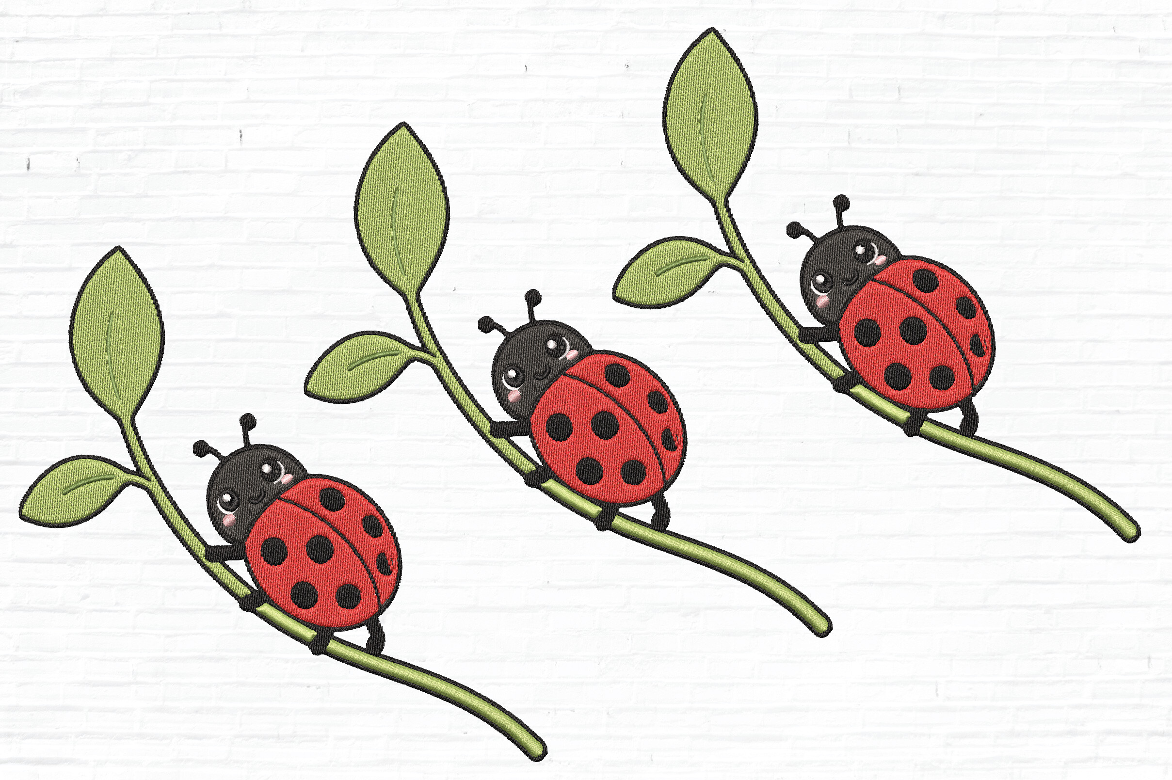 Ladybug Embroidery Design