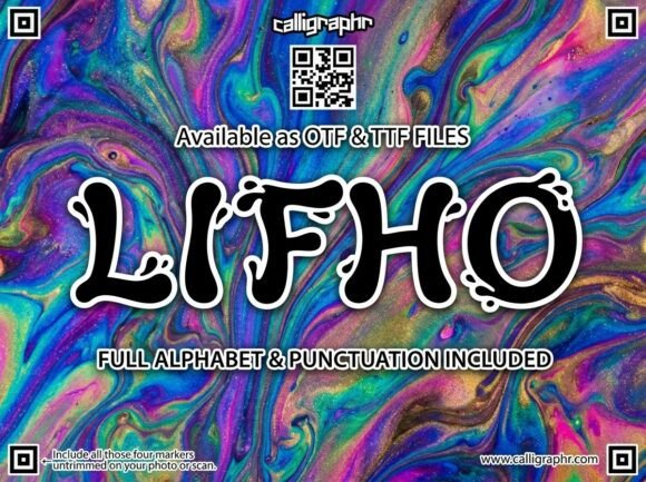 Litho Font PNG with transparent background - Preview 1