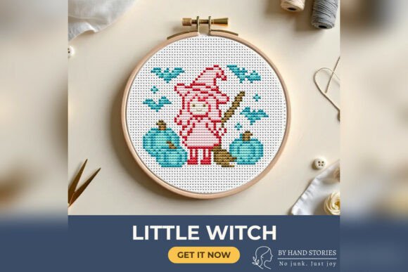 Little Witch Cross Stitch Pattern PDF
