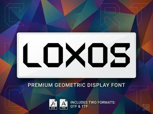 Loxos Font PNG with transparent background - Preview 1