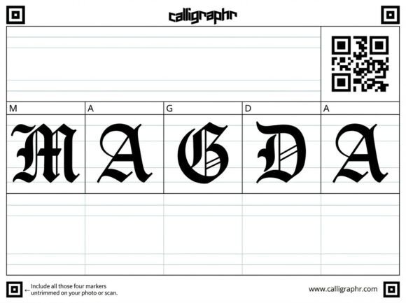 Magda Font PNG with transparent background - Preview 1