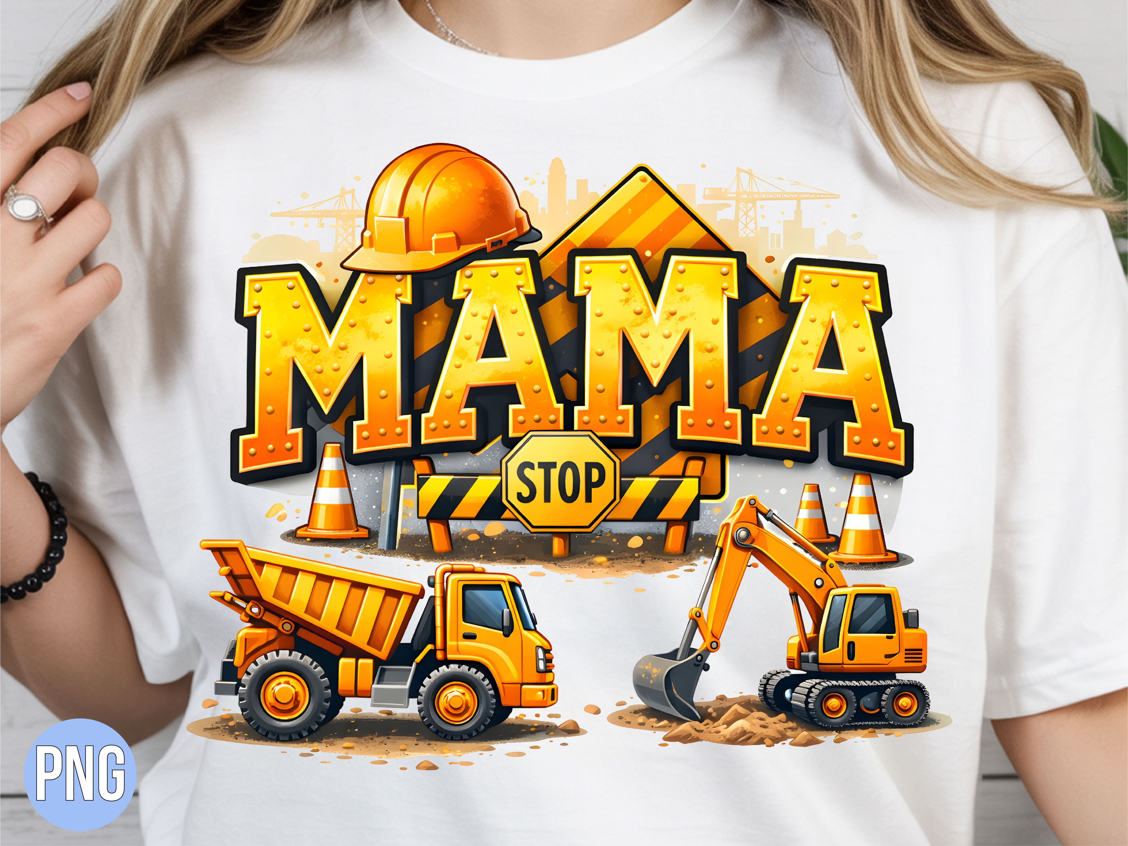 Mama Construction Truck Boy Mom PNG Graphic by Emma Studio · Creative ...
