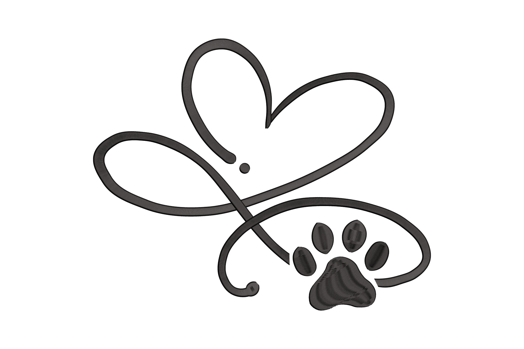 Paw Print Swirls