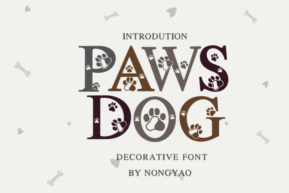 Paws Dog Decorative Font By Nongyao