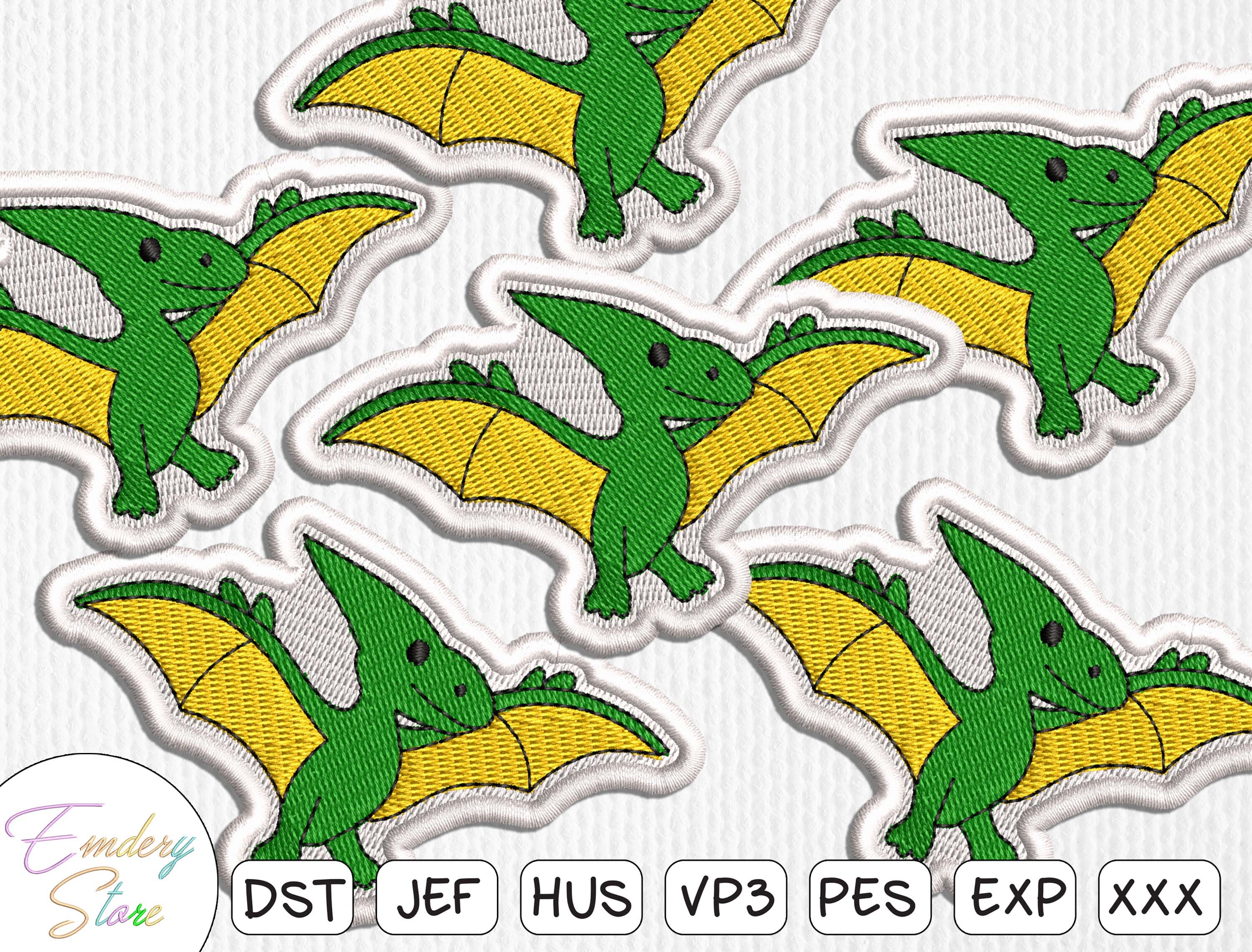 Pterodactyl Patch Embroidery Design