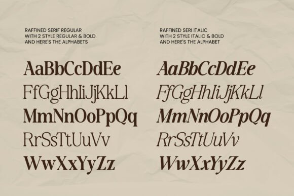 Raffined Font PNG with transparent background - Preview 1