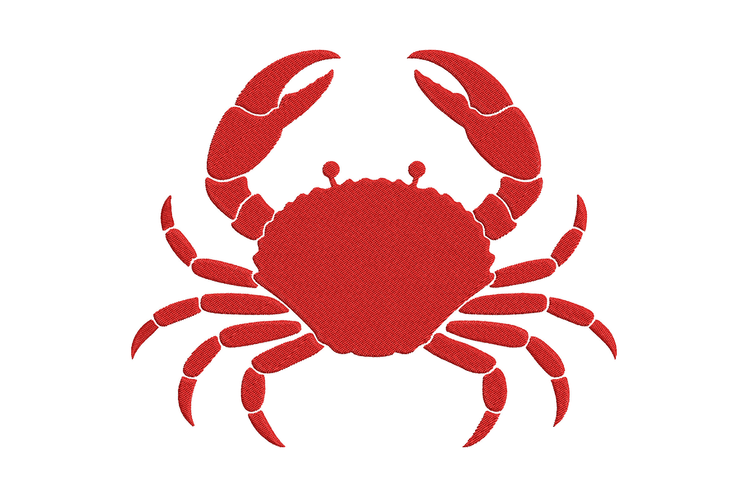 Red Crab Embroidery Design