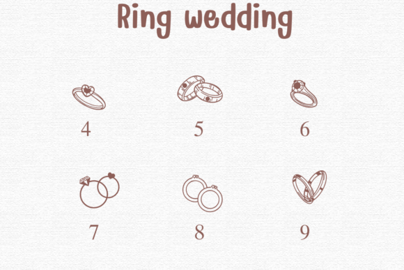 Ring Wedding Font PNG with transparent background - Preview 3