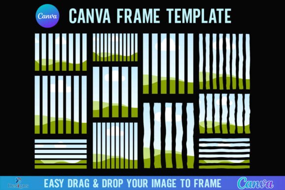 Striped Canva Frame with wavy stripe design