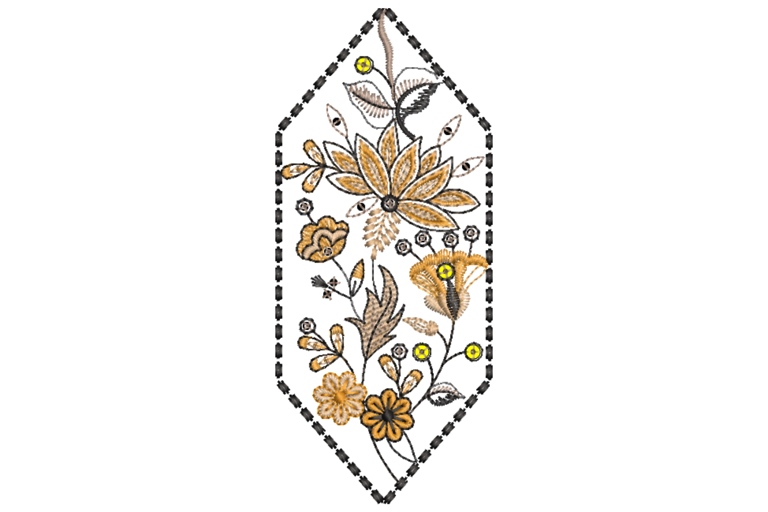 Stunning Flower Embroidery Design