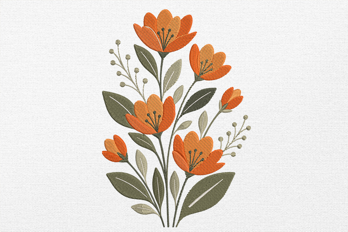 Stylized Flower Bouquet Design