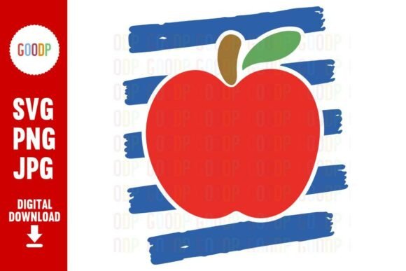 Teacher Apple Paint Brush SVG