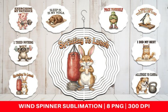 Vintage Sarcastic Animal Wind Spinner