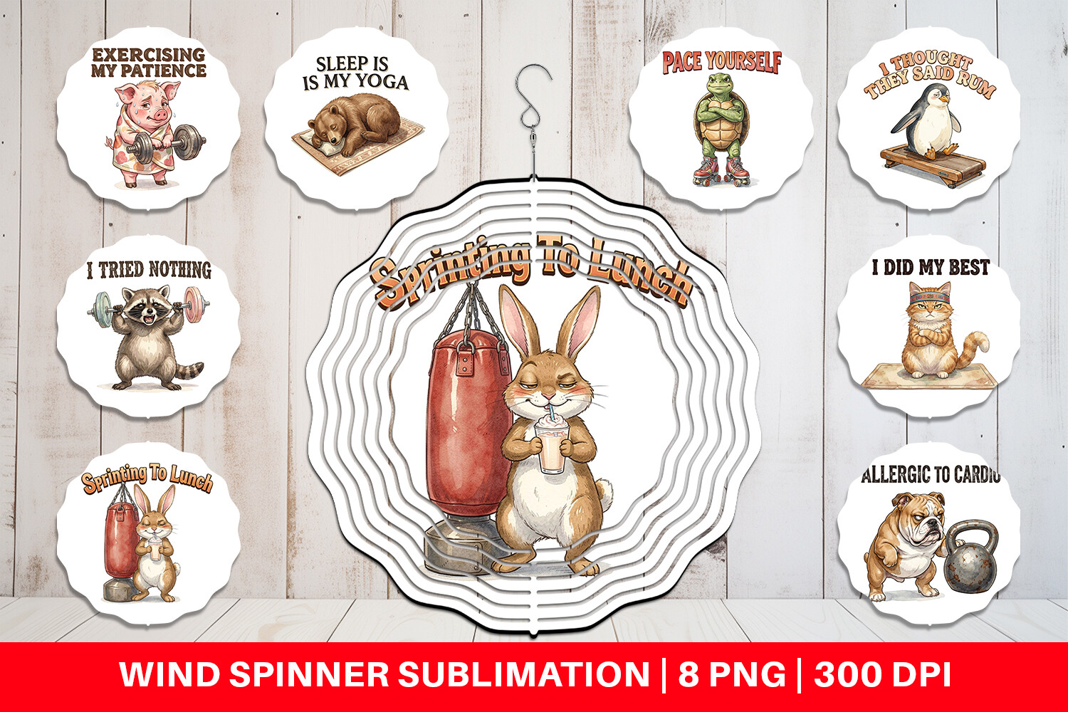 Vintage Sarcastic Animal Wind Spinner
